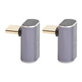 thumbnail image 4 of 90 Degree USB C Adapter, Portable 90 Degree Right Angle Type C Adapter Durable Male To Female 2Pcs Aluminum Alloy Shell  for Transmission for Charging, 4 of 7