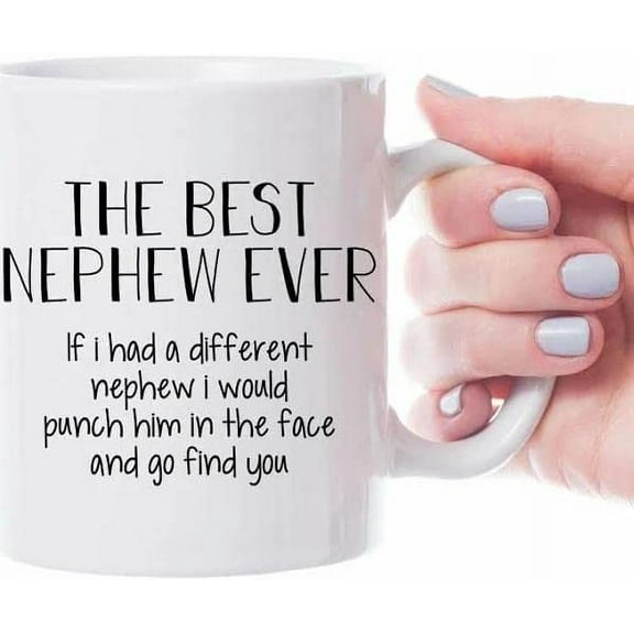 To My Nephew Coffee Mug From Uncle Aunt I Would Punch Him In The Face And Go Find You Gifts Ideas For Nephew Ceramic 11 15oz Cup Gifts For Men Family On Birthday Christmas Xmas Graduation