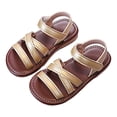 thumbnail image 6 of UAYOTSE Big Girls Sandals Open Toe Adjustable Strap Flat Dress Sandals Elegant for Wedding Events,Sizes 7, 6 of 6