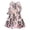 Pink, variant on JLFKNG Toddler Girls Dresses Breathable Floral Printed Dress With Large Swing Long Sleeve Crew Neck Soft Cotton Loose Fit High Waist Daily Wear