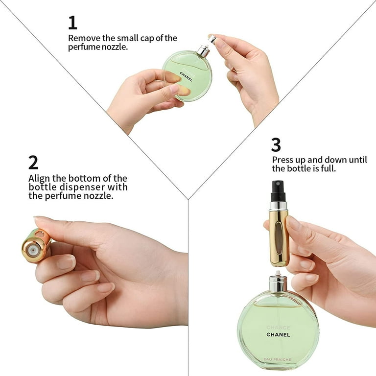 Perfume Travel Refillable Mini Perfume Travel Bottle Portable Spray Atomizer  Accessories 5 sets of 5ml/0.2oz 