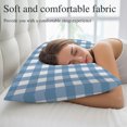 thumbnail image 5 of Blue White Plaid Standard Pillow Covers,Gradient Geometric Buffalo Checkered Breathable Throw Pillow Cases with Invisible Zipper,Decorative Pillowcase Pillows Protectors for Sofa Bed Chair 20"x26", 5 of 9