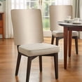 thumbnail image 4 of Beige Ombre Chair Back Covers, Removable Chair Covers for Dining Chairs Set of 8, Washable Chairs Slipcovers Back Seat Protector for Wedding Party 19"x20", 4 of 9