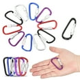 thumbnail image 1 of Cheers.US 5 Pcs Aluminum Alloy Carabiner Clips D Shape Carabiner Hooks Key Rings Aluminum Alloy Keychain Buckles, 1 of 7