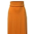 thumbnail image 4 of A2Y Women's Basic Foldable High Waist Floor Length Maxi Skirts Desert Mustard XL, 4 of 5