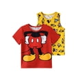 thumbnail image 1 of Disney Mickey Mouse Pack de 2 camisetas sin mangas y remeras para niño, rojo y amarillo, 1 of 7