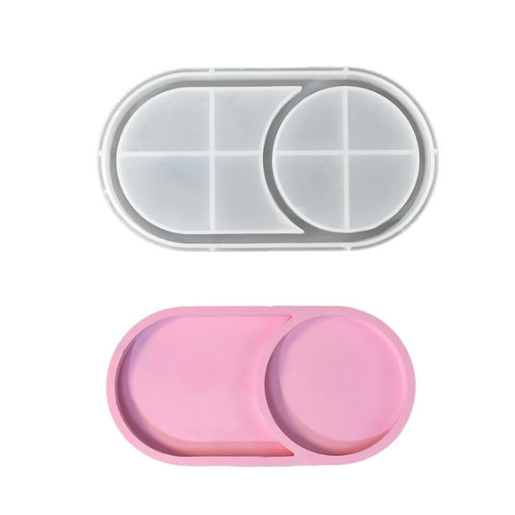 Oval Plate Resin Mould Silicone Epoxy Molds for Ashtray Coasters Artistic Craft Supply for Home Decors