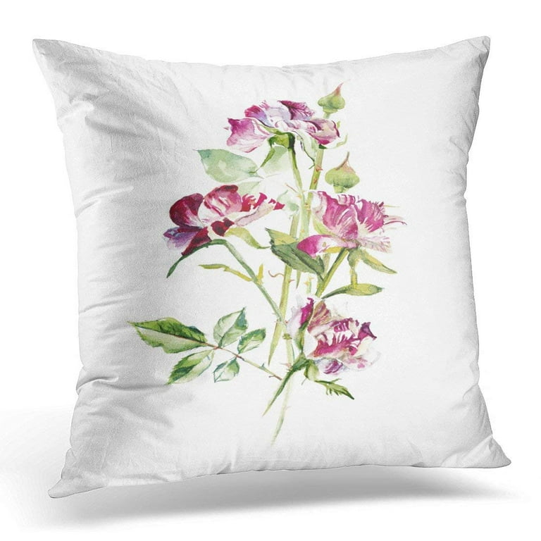 Watercolor floral pillow cover cheap