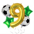 thumbnail image 1 of Kwuz Globos de fútbol 40" Dorado Número 9 Decoración para fiesta, 1 of 7