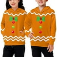 thumbnail image 2 of DHFJKG Boys Girls Hoodies Gingerbread Man Funny Sweatshirts Kids Long Sleeve Loose Fit Hooded Pullover With Pocket 2-13 Years Trendy Tops, 2 of 5
