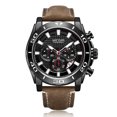 thumbnail image 1 of Mirar 2094 Reloj para hombre Reloj deportivo de cuarzo Reloj de pulsera simple Correa de cuero 3ATM Calendario impermeable Cronógrafo Luminoso Manos Moda Hombre Relojes multifuncionales Rel 1 1, 1 of 5