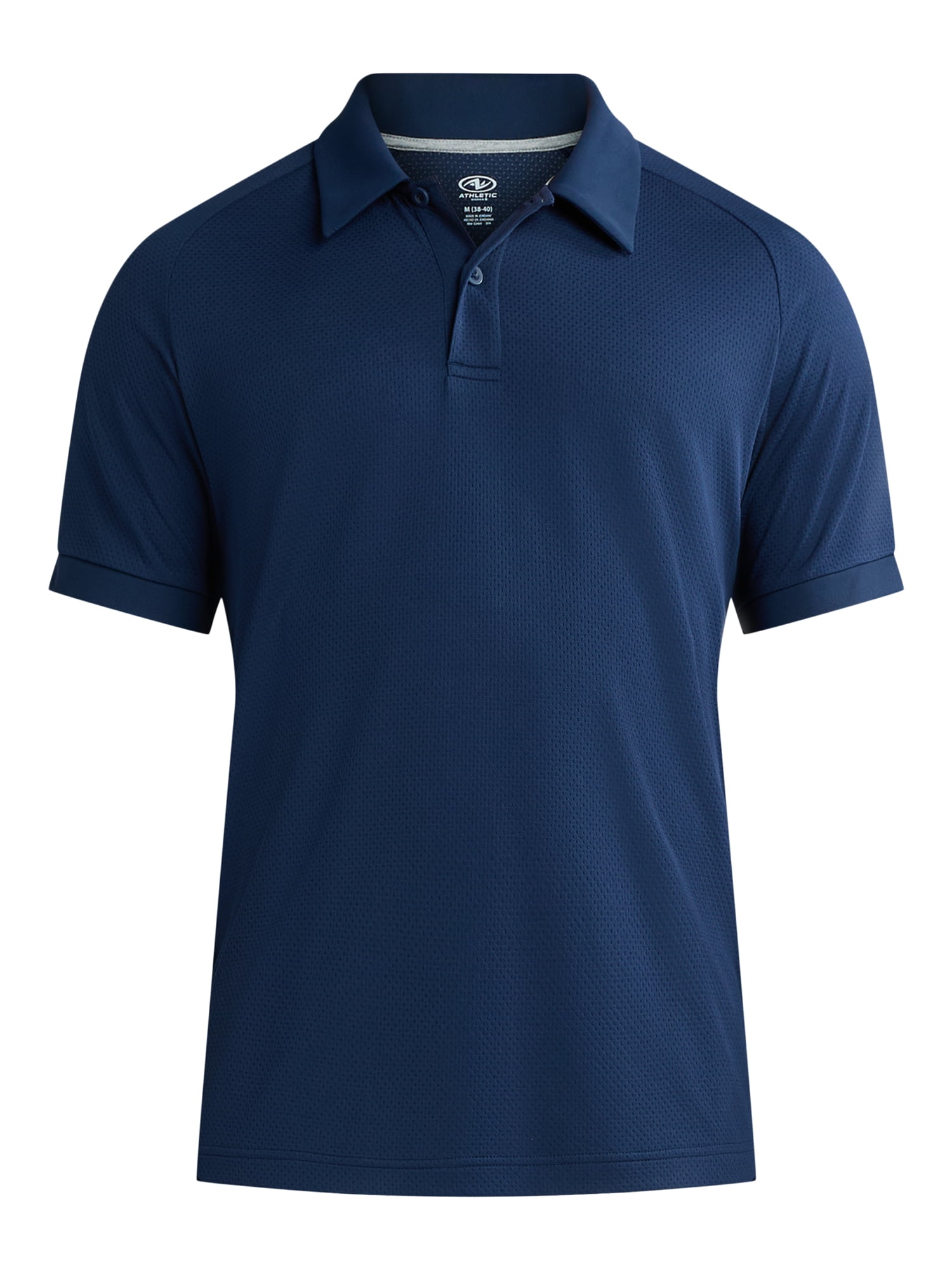 Athletic Works Men's and Big and Tall Men's Active Mesh Polo Shirt, Size XS-5XL