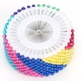 thumbnail image 4 of FAGINEY Pin Plate,960Pcs Multicolor Pearl Round Head Pin Head Straight Needle Making Corsage For DIY,Sewing Pins, 4 of 8