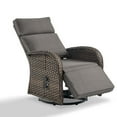 thumbnail image 2 of PARKWELL Outdoor Recliner Chair Patio 360° Swivel Reclining Lounge Chair,All-Weather Wicker Adjustable Cushioned Recliner with Footrest for Garden Balcony Yard,Brown/Gray, 2 of 10