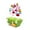 Poule Herbe, variante sur Rongfmy Panier de Pâques Prérempli Remplisseurs de Paniers Organisateur Cadeau Animaux en Peluche Lapins pour Fête Adultes Garçons Filles Enfants Clôture