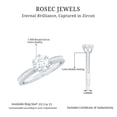 thumbnail image 6 of Rosec Jewels Cubic Zirconia Solitaire Engagement Ring with Side Stones (5 mm, 0.75 CT), 14K White Gold, US 3.50, 6 of 7