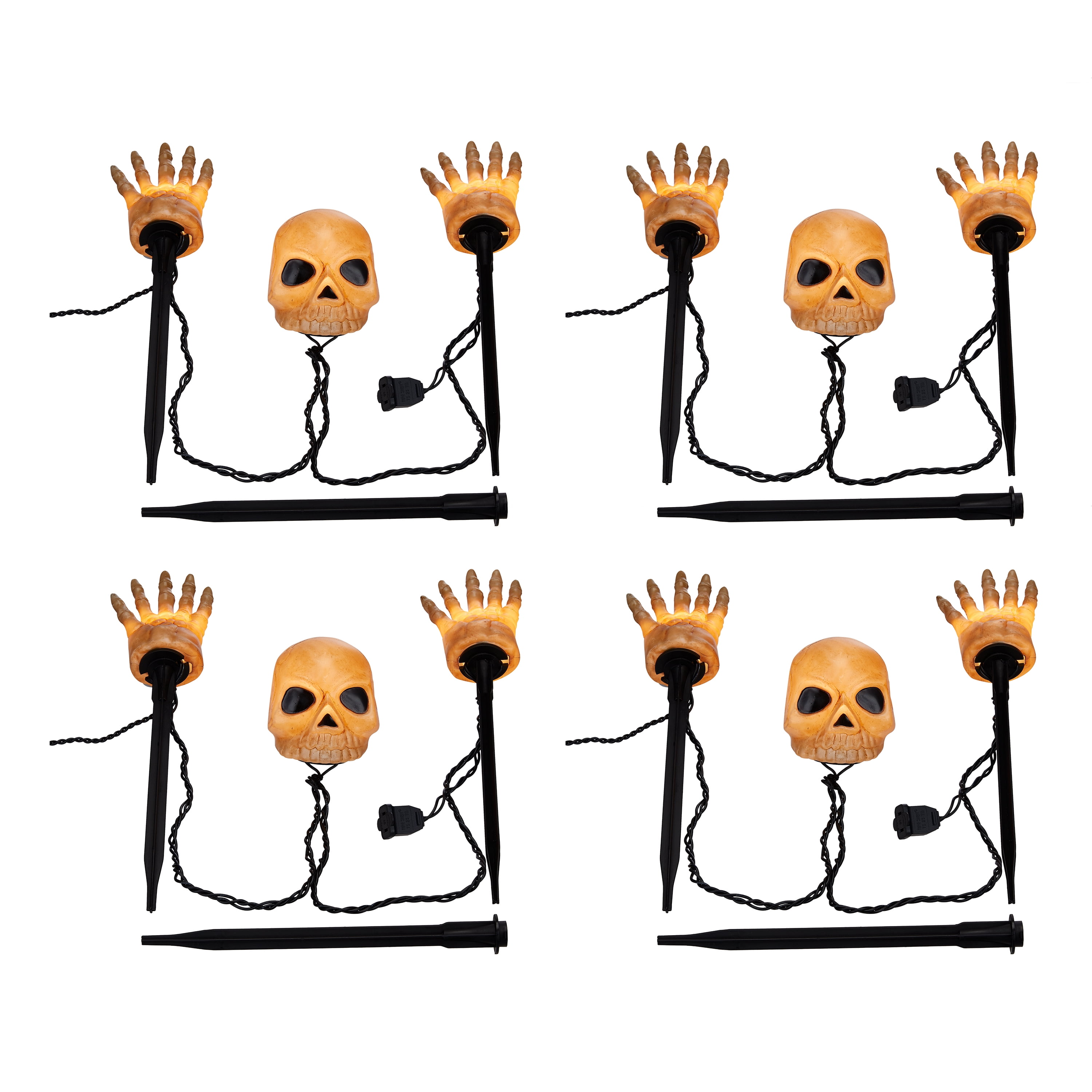 Way to Celebrate 12 ft, Multicolor LED Skull Pathway Halloween Lights