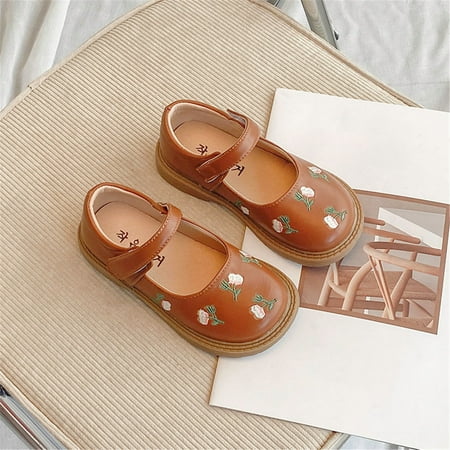 

PEASKJP Slippers for Girl Girls Summer Outdoor Open Toe Soft Flat Anti Slip Sandals Girls Comfort Platform Sandals A 1