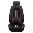 thumbnail image 3 of Leadwolf 2PCs Front Car Seat Covers Leather for Chevrolet for blazer 2019-Present 2 Seats Airbag Compatible Waterproof Front Set Cushion Protector Black and Red, 3 of 6
