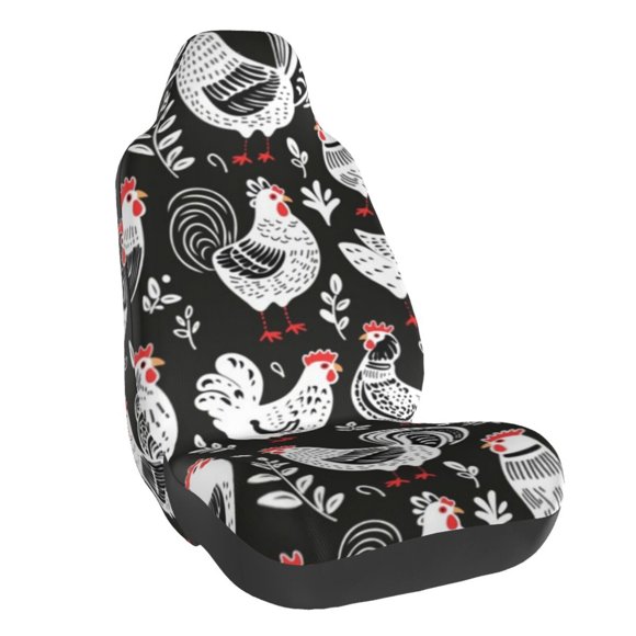 Vsdgher Laying Hens And Roosters for Automotive Seat Covers for Cars Trucks SUVs, Universal Fit Anti-Slip Bucket Seat Protector for Cars,Vehicle Seat Protector for Front Seats