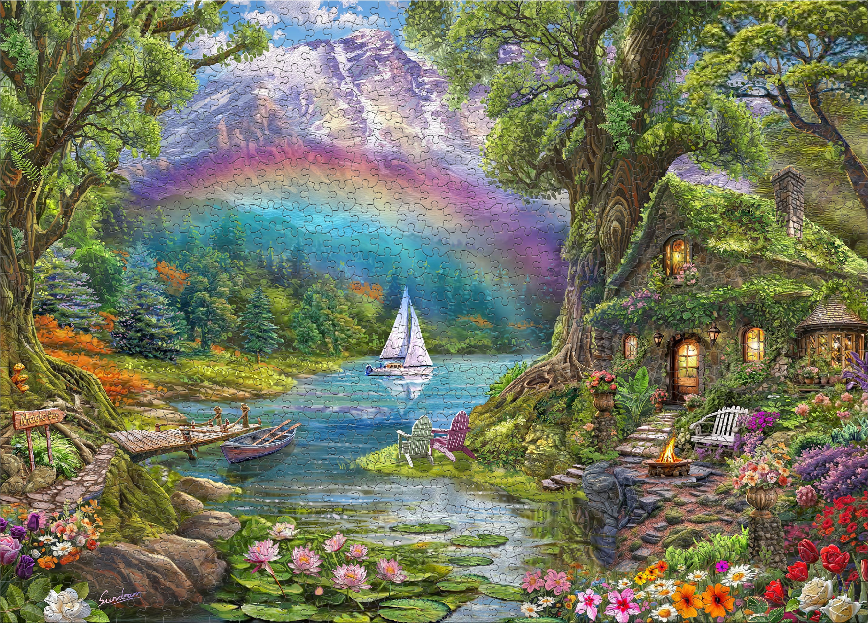 Ceaco 1000 Piece Magical Bay (Steve Sundram) Interlocking Jigsaw Puzzle