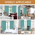 thumbnail image 5 of XWZO Teal 100% Blackout Curtains with Tiebacks for Home, 54 Inches Short Window Curtain Set for Kitchen, Grommet Top Privacy Curtain for Living Room(Turquoise,52"W x 54"L,2 Panels), 5 of 6