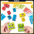 thumbnail image 2 of Juego de rompecabezas Emoji Cube Face Change con campana para niños y familiares, 2 of 6