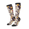 thumbnail image 2 of Vsdgher lips record rock Skull Print Thigh High Socks Extra Long Stretchy Sock Women Over Knee High Opaque Stocking Daily Wear, 2 of 5