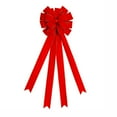 thumbnail image 3 of pstuiky Lazos navideños colgantes, lazos rojos de tela festivos para decorar el árbol de Navidad, puertas y paredes. Decoración para fiestas navideñas., 3 of 7