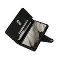 thumbnail image 4 of Allytech Google Pixel 7a Wallet Case with Zipper Pocket, Luxury PU Leather Flip Cover with Card Slots & Wrist Strap, Shockproof Kickstand Magnetic Buckle Protective Case for Women Men, Black, 4 of 15