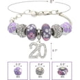 thumbnail image 5 of VeryMerryMakering Purple 20th Birthday Gifts Set for Women - Necklace, Bracelet, Decorations, and Party Supplies, 5 of 8