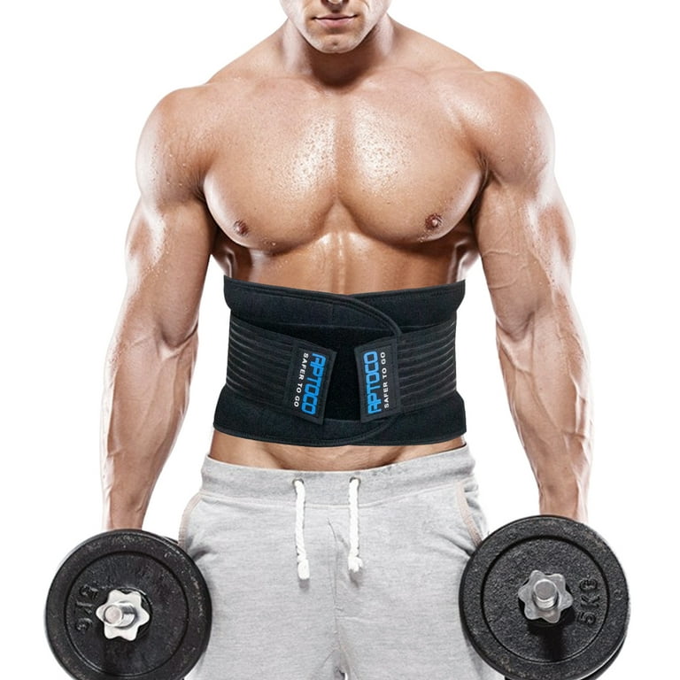 Aptoco Back Brace Lumbar Support Belt Posture Corrector Invisible Spine  Protection Belt Compression for Women Men Suffer from Back Pain, Weight  Lifting, Daily Activities- M 
