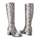 thumbnail image 3 of Botas wetkiss de piel de serpiente hasta la rodilla para mujer, tacón de 6,5 cm, 3 of 7