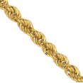 thumbnail image 2 of 14K Solid Yellow Gold 3mm Rope Chain Twisted Link Necklace, 2 of 4