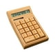 thumbnail image 1 of Calculadora solar Calculadora de escritorio de 12 dígitos Función estándar de bambú Pantalla grande Fácil de usar para estudiantes Oficina Hogar medio, 1 of 8