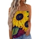 thumbnail image 1 of Gibobby Camiseta de tubo estampada para mujer, informal, holgada, cómoda, camiseta sin mangas(Amarillo,XG), 1 of 4