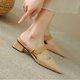 thumbnail image 2 of Square Heels Sandals Genuine Leather Top Quality Women's Shoes Med Heels Fashion Concise Pumps Beautiful Hot Sell Casual Sandals, 2 of 5