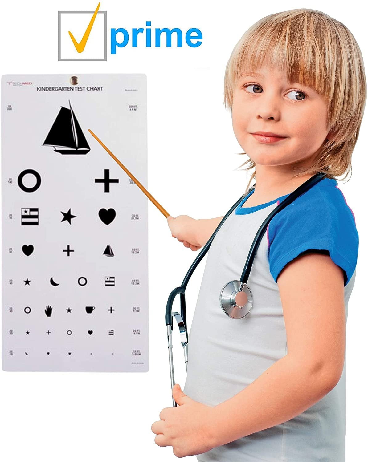 dukal kindergarten eye chart 20 ft test distance visual acuity testing children eye chart walmart com