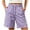 Purple, variant on Cmfcve Women's Quick Dry Athletic Walking Shorts Drawstring Elastic Waist Knee Length Bermuda Shorts Side Strip with Pockets