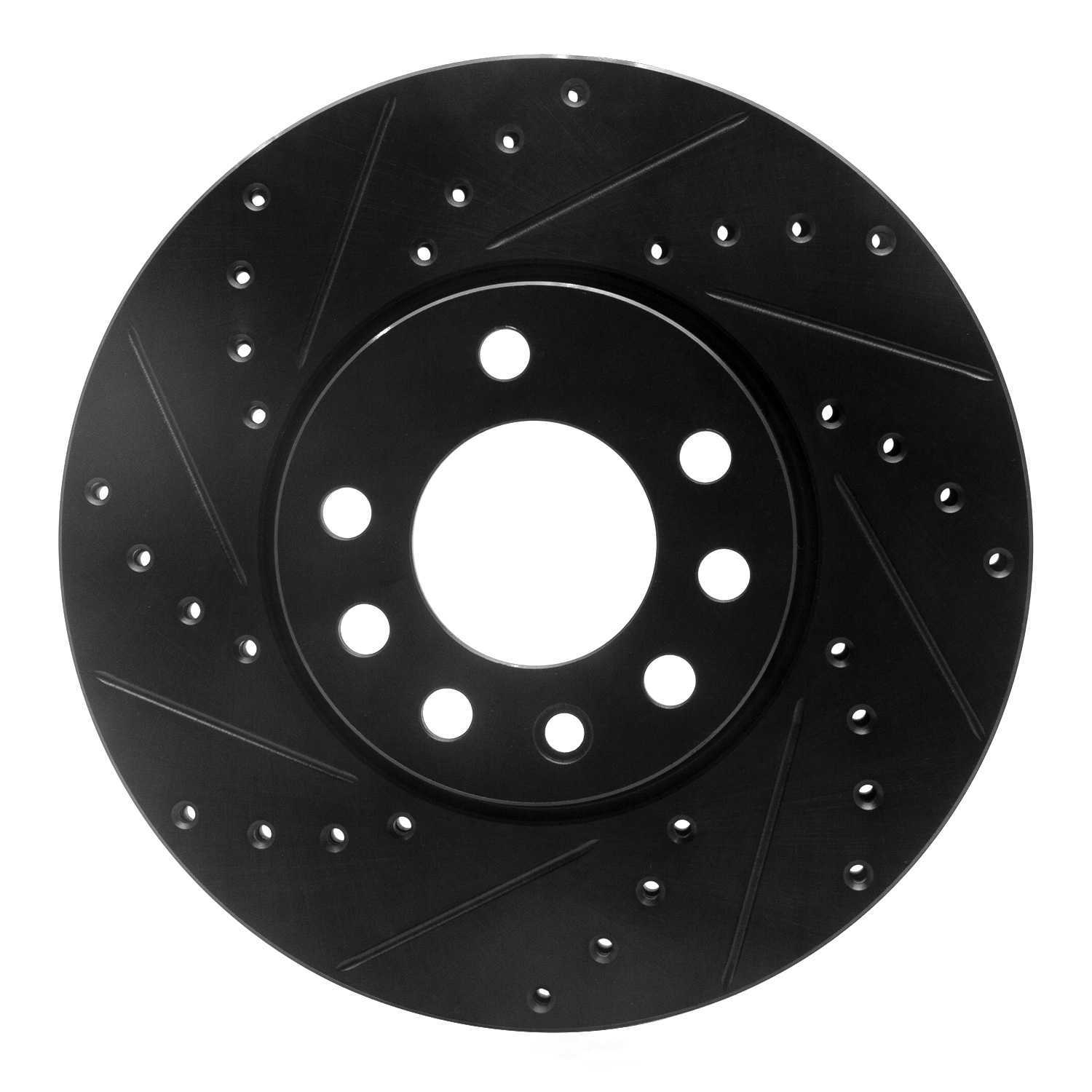 Dynamic Friction Company 633-65015L DFC Brake Rotor - Drilled And Slotted - Black