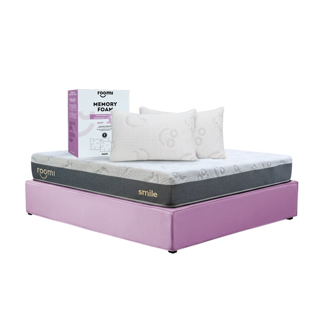 Base Nomad Matrimonial + Almohadas + Colchón Smile