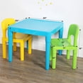 thumbnail image 3 of Mesa infantil con 2 sillas, set de plástico color aqua Humble Crew, 3 of 3