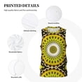 thumbnail image 6 of Easygdp Yellow Mandala Men's Mesh Basketball Jersey Quick Drying Sleeveless Shirts Fitted Muscle Tank Tops Sport Round Neck T-Shirt - Medium, 6 of 9