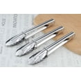 thumbnail image 4 of LAICAIW Mini Stainless Steel Serving Tongs Small Tongs for Serving Food Cooking Salad Grilling (7-Inch 3 Pieces), 4 of 5