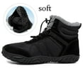 thumbnail image 4 of Winter Men Ankle Snow Boots Outdoor Waterproof Non Slip Shoes for Men barefoot snow boots Warm Plush Hiking Shoes Plus Size (Black,38), 4 of 7