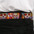 thumbnail image 4 of Thaneeya McArdle Belt, Seatbelt Buckle Belt, Sugar Skull Starburst White Multi Color, 34 to 52 Inches, 4 of 9