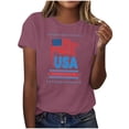 thumbnail image 2 of Patriotic Shirts for Women 4th of July T Shirts American Flag Graphic Tees Tops Short Sleeve Fourth of July Tops, 2 of 6