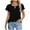 Black, variant on BVOFAR Womens Tops Dressy Casual Business Work Blouses Short Ruffle Sleeve keyhole Shirts Summer Trendy Solid Color T-Shirts