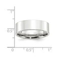 thumbnail image 4 of 14k White Gold 7mm Standard Weight Flat Comfort Fit Wedding Band Size 5 WFLC070, 4 of 5