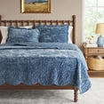 thumbnail image 2 of The Pioneer Woman Eloise Floral Velvet Quilt, King, Blue Dust, 2 of 9